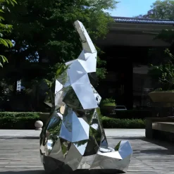 Wildlife|Contemporary^Statues & Sculptures Elephant 198cm Geometric Metal Garden Sculpture
