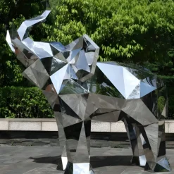 Wildlife|Contemporary^Statues & Sculptures Elephant 190cm Geometric Metal Garden Sculpture