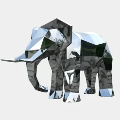 Wildlife|Contemporary^Statues & Sculptures Elephant 168cm Geometric Metal Garden Sculpture