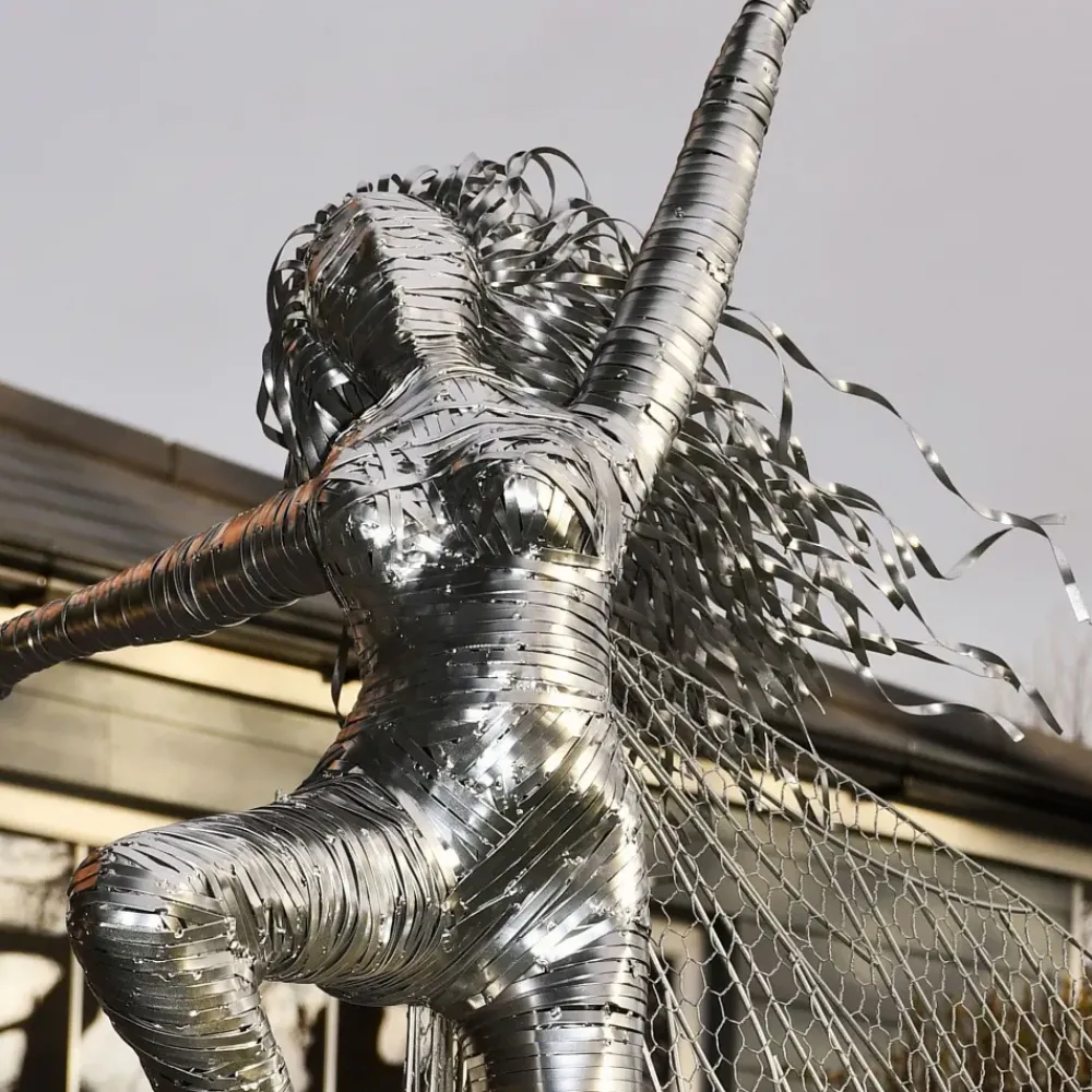 Fairies^Statues & Sculptures Elvina Fairy Metal Wire Garden Sculpture