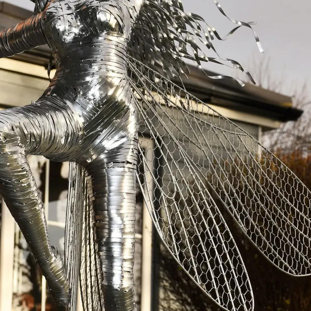 Fairies^Statues & Sculptures Elvina Fairy Metal Wire Garden Sculpture