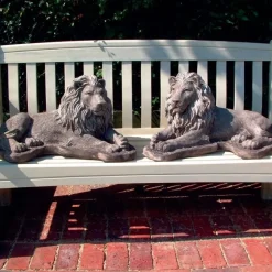 Wildlife|Lions^Statues & Sculptures English Lions Stone Garden Statues