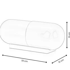 Table Top|Contemporary^Statues & Sculptures Eternal Happiness Pill 13cm Fuchsia Resin Indoor Sculpture