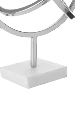 Table Top|Contemporary^Statues & Sculptures Eternal Orbit 42cm Silver Metal Indoor Sculpture