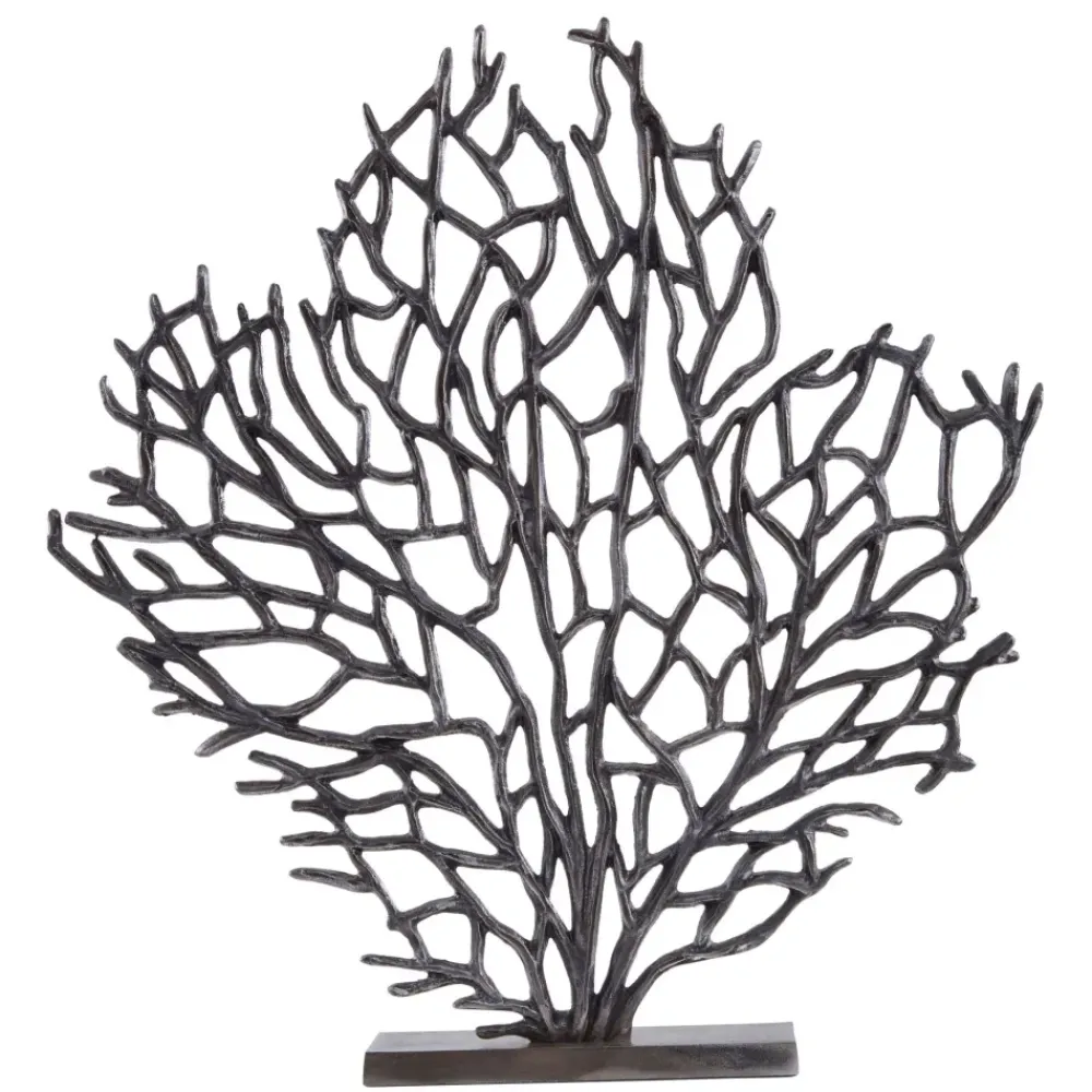 Table Top|Contemporary^Statues & Sculptures Euphoric Coral 53cm Black Metal Indoor Sculpture