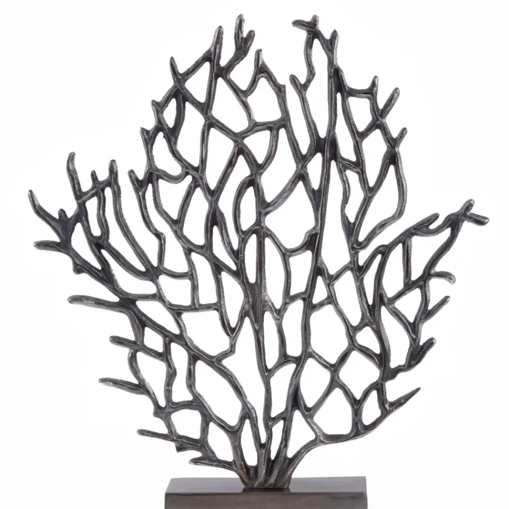 Table Top|Contemporary^Statues & Sculptures Euphoric Coral 43cm Black Metal Indoor Sculpture