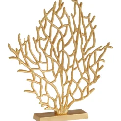 Table Top|Contemporary^Statues & Sculptures Euphoric Coral 40cm Gold Metal Indoor Sculpture