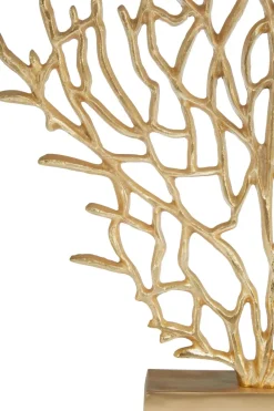 Table Top|Contemporary^Statues & Sculptures Euphoric Coral 40cm Gold Metal Indoor Sculpture