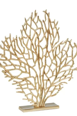 Table Top|Contemporary^Statues & Sculptures Euphoric Coral 54cm Gold Metal Indoor Sculpture