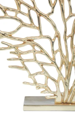 Table Top|Contemporary^Statues & Sculptures Euphoric Coral 54cm Gold Metal Indoor Sculpture