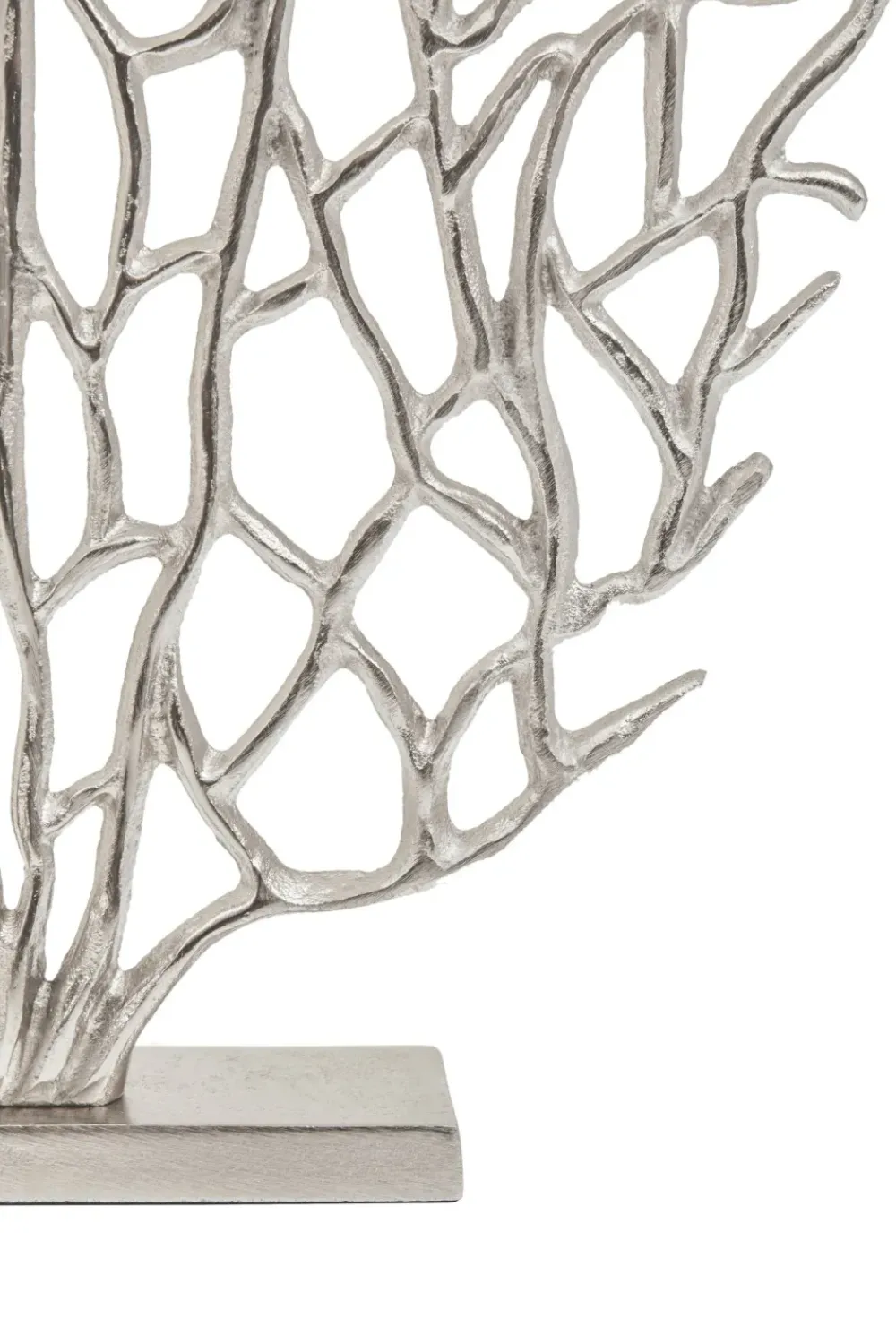Table Top|Contemporary^Statues & Sculptures Euphoric Coral 43cm Silver Metal Indoor Sculpture