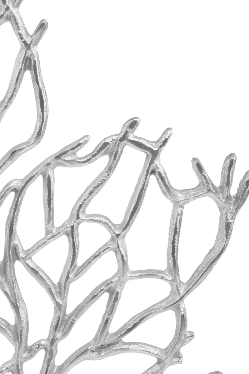 Table Top|Modern^Statues & Sculptures Euphoric Coral 53cm Silver Metal Indoor Sculpture