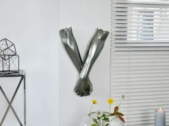 Wall Art|Contemporary^Statues & Sculptures Everlasting Embrace 55cm Anthracite Resin Wall Sculpture