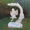 Children|Fairies^Statues & Sculptures Fairy on Swing 110cm Marble Resin Garden Ornament