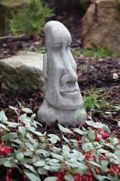Easter Island Heads^Statues & Sculptures Female Easter Island Head Stone Garden Ornament