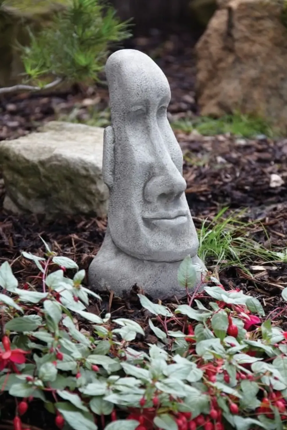 Easter Island Heads^Statues & Sculptures Female Easter Island Head Stone Garden Ornament