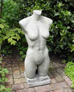 Modern^Statues & Sculptures Female Torso Modern Stone Garden Ornament