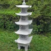Pagodas^Statues & Sculptures Five Tier Japanese Pagoda Lantern Granite Garden Ornament