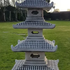 Pagodas^Statues & Sculptures Five Tier Japanese Pagoda Lantern Stone Garden Ornament