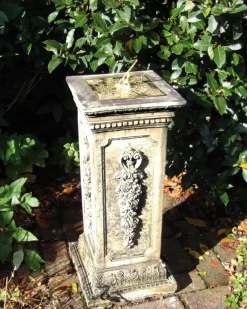 Garden Sundials^Statues & Sculptures Floral Brass Stone Garden Sundial