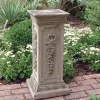 Plinths & Pedestals^Statues & Sculptures Floral Column Stone Garden Pedestal