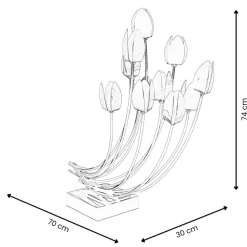 Table Top|Contemporary^Statues & Sculptures Floral Symphony 74cm Metal Indoor Sculpture