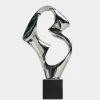 Table Top|Floor Standing^Statues & Sculptures Flow Motion 96cm Silver Metal Indoor Sculpture v3