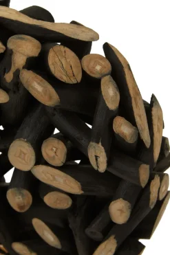 Table Top|Abstract^Statues & Sculptures Forest Orb 35cm Black Wood Indoor Sculpture