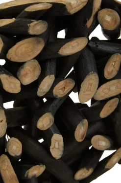 Table Top|Abstract^Statues & Sculptures Forest Orb 35cm Black Wood Indoor Sculpture