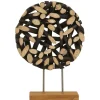 Table Top|Abstract^Statues & Sculptures Forest Orb 50cm Black Wood Indoor Sculpture