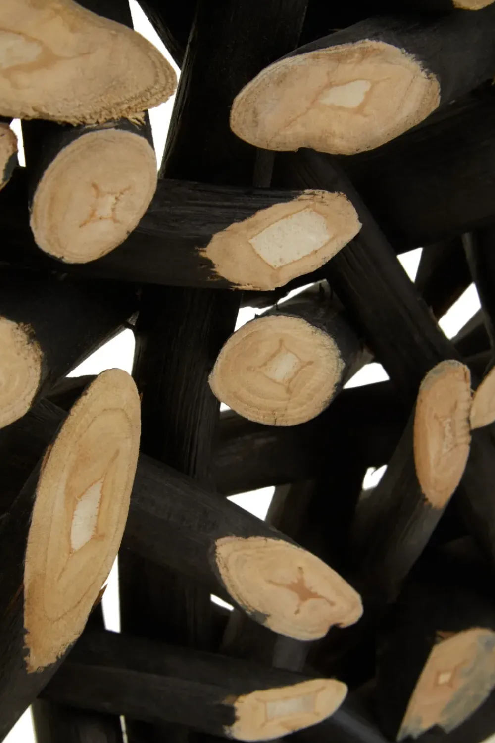 Table Top|Abstract^Statues & Sculptures Forest Orb 50cm Black Wood Indoor Sculpture