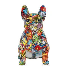 Table Top|Animals^Statues & Sculptures French Bulldog 30cm Comic Art Resin Indoor Sculpture