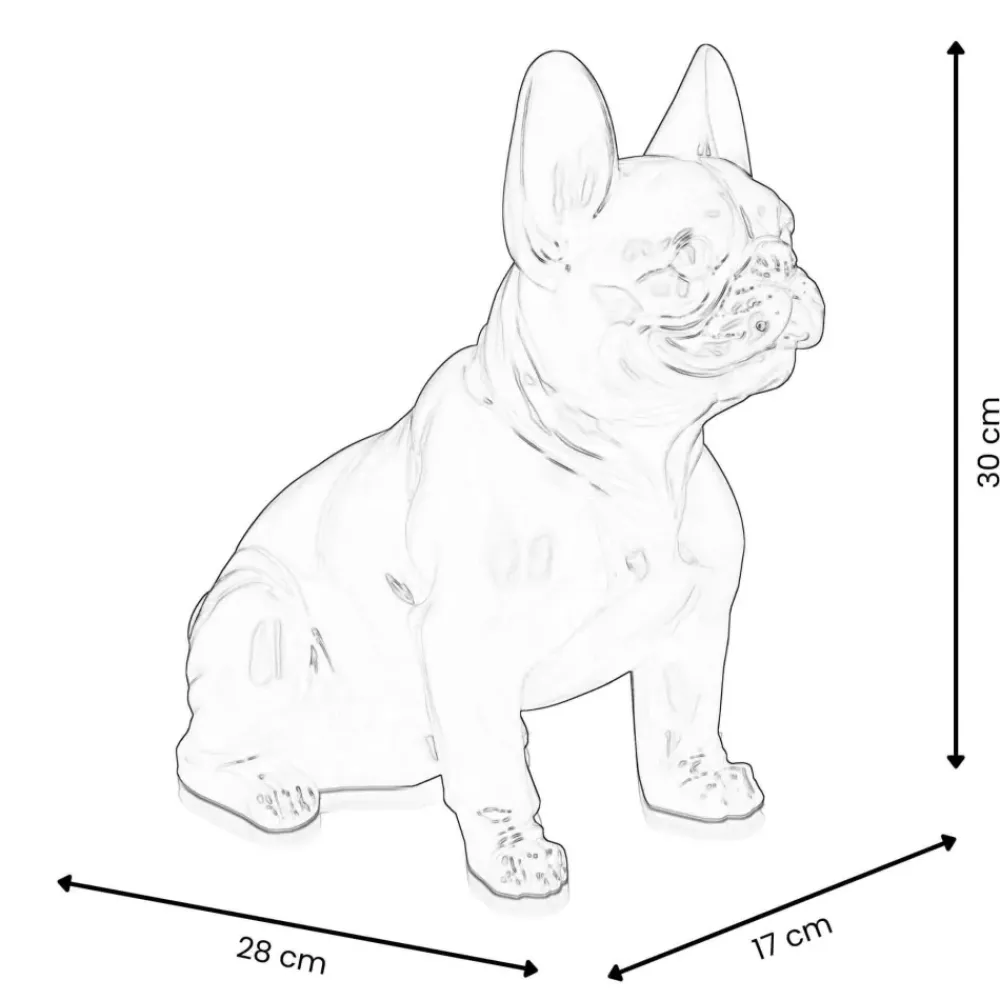 Table Top|Animals^Statues & Sculptures French Bulldog 30cm Comic Art Resin Indoor Sculpture