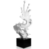 Floor Standing|Abstract^Statues & Sculptures Frozen Motion 86cm White Resin Indoor Sculpture