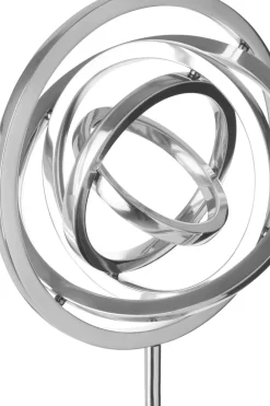 Table Top|Abstract^Statues & Sculptures Galactic Sphere 43cm Silver Metal Indoor Sculpture