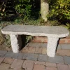 Stone Benches^Statues & Sculptures Galloway Natural Granite Pink Stone Garden Bench