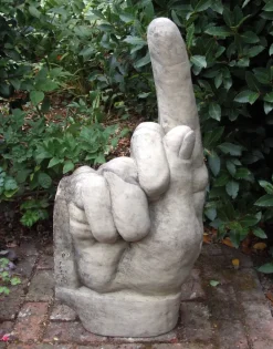 Modern^Statues & Sculptures Giant Hand Pointing Up Stone Garden Statue