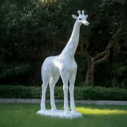 Wildlife|Modern^Statues & Sculptures Gigantic Giraffe 350cm White Marble Garden Statue v2