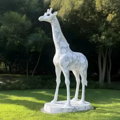 Wildlife|Modern^Statues & Sculptures Gigantic Giraffe 350cm White Marble Garden Statue v3