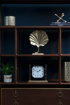 Table Top|Contemporary^Statues & Sculptures Ginkgo Leaf 28cm Gold Metal Indoor Sculpture