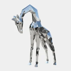 Wildlife|Contemporary^Statues & Sculptures Giraffe 181cm Geometric Metal Garden Sculpture