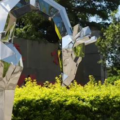 Wildlife|Contemporary^Statues & Sculptures Giraffe 181cm Geometric Metal Garden Sculpture