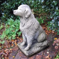 Dogs^Statues & Sculptures Golden Retriever Stone Garden Ornament