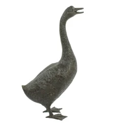 Goose^Statues & Sculptures Goose 66cm Bronze Metal Garden Ornament