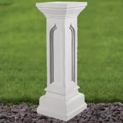 Plinths & Pedestals^Statues & Sculptures Gothic 69cm Marble Resin Garden Pedestal