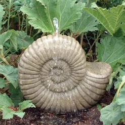 Water Features^Statues & Sculptures Grand Ammonite Fossil Stone Garden Water Feature