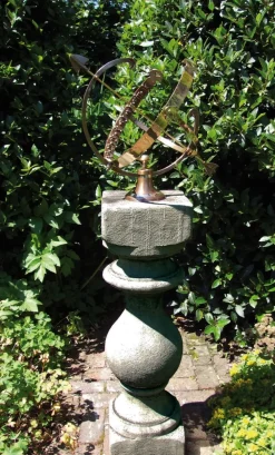 Armillary Sundials^Statues & Sculptures Grand Baluster Armillary Stone Garden Sundial