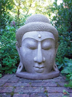 Buddha^Statues & Sculptures Grand Buddha Head Stone Garden Statue