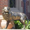 Wildlife|Lions^Statues & Sculptures Grand Lion Left Facing Bronze Metal Garden Statue