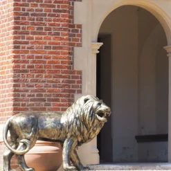 Wildlife|Lions^Statues & Sculptures Grand Lion Right Facing Bronze Metal Garden Statue